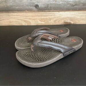 KENKOH Women’s Massaging T Strap Slip On Brown Flip Flops Size 13 EUR 44